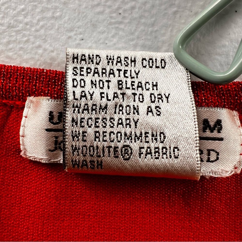 John Paul Richard Red Shimmer Open Cardigan Overlay Top Size XL - Picture 6 of 12